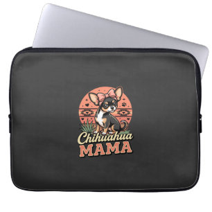 Schattige Chihuahua Mama Strik Hond Moeder Laptop Sleeve
