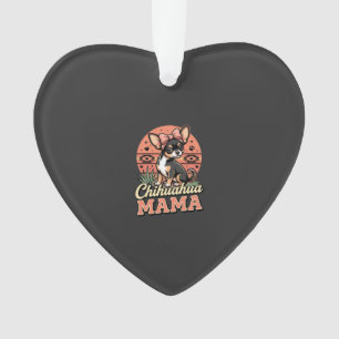 Schattige Chihuahua Mama Strik Hond Moeder Ornament