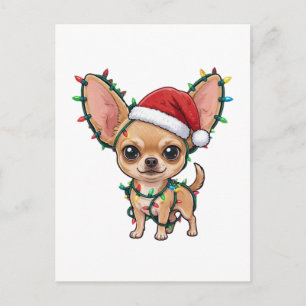 Schattige Chihuahua met een knus kersttrui Feestdagenkaart
