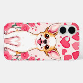 Schattige Chihuahua Met Roze Hartjes Case-Mate iPhone Case (Achterkant (horizontaal))