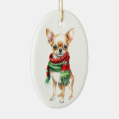 Schattige Chihuahua Ornament – Kleine Hond Kerstbo (Rechts)