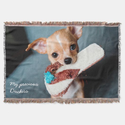Schattige Chihuahua Photo Throw Blanket Deken (Voorkant)