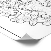 Schattige Chihuahua Puppy Kleurplaat Poster (Hoek)