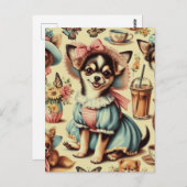 Schattige Chihuahua Puppy Schilderen Briefkaart (Voorkant / Achterkant)