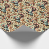 Schattige Chihuahua Puppy Schilderen Cadeaupapier (Hoek)