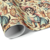 Schattige Chihuahua Puppy Schilderen Cadeaupapier (Rol Hoek)