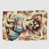 Schattige Chihuahua Puppy Schilderen Golfhanddoek (Horizontaal)