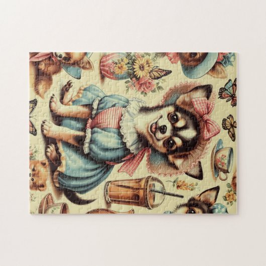 Schattige Chihuahua Puppy Schilderen Legpuzzel (Horizontaal)