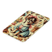 Schattige Chihuahua Puppy Schilderen Magneet (Linkerzijde)