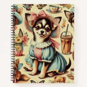 Schattige Chihuahua Puppy Schilderen Notitieboek