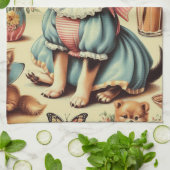 Schattige Chihuahua Puppy Schilderen Theedoek (Gevouwen)