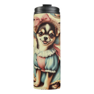 Schattige Chihuahua Puppy Schilderen Thermosbeker