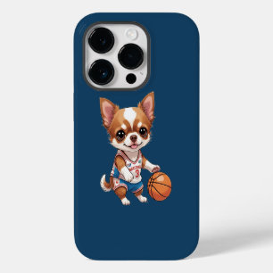 Schattige Chihuahua Speelt Basketbal Hond Sport iPhone 14 Plus Hoesje