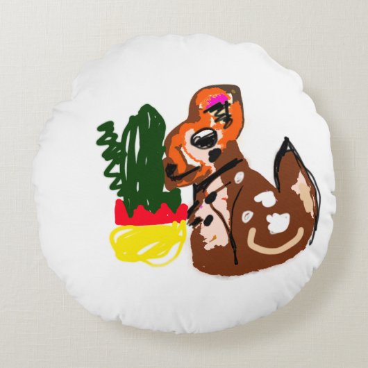 Schattige Chihuahua-stijl Rond Kussen (Voorkant)