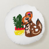 Schattige Chihuahua-stijl Rond Kussen (Achterkant)