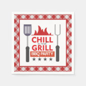 Schattige chill grill BBQ feest Servet (Voorkant)