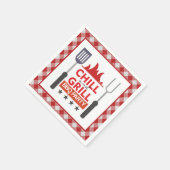 Schattige chill grill BBQ feest Servet (Hoek)