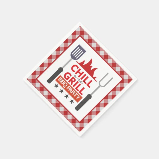 Schattige chill grill BBQ feest Servet (Hoek)