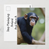 Schattige chimpansee-Briefkaart Briefkaart (Voorkant / Achterkant)