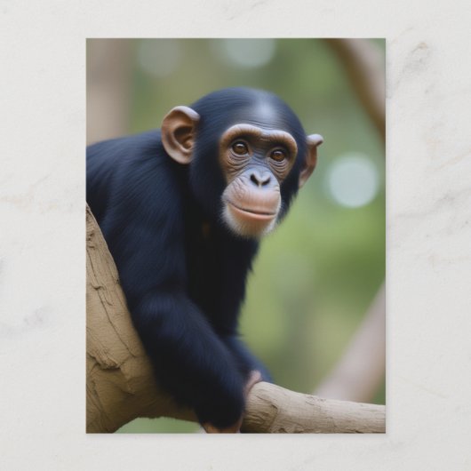 Schattige chimpansee-Briefkaart Briefkaart (Voorkant)