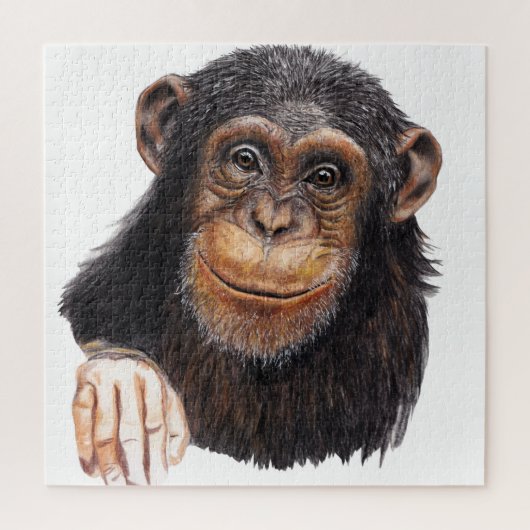 Schattige chimpansee legpuzzel (Verticaal)