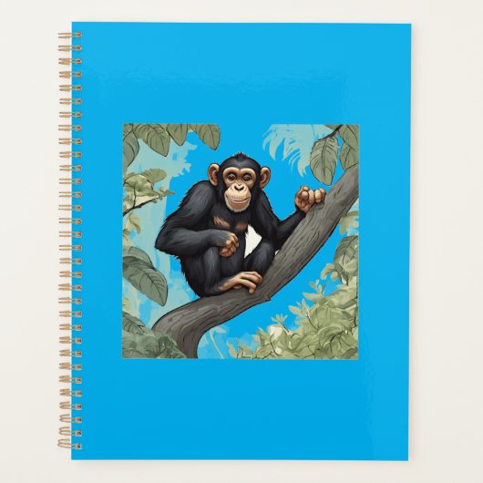 Schattige chimpansee planner (Voorkant)