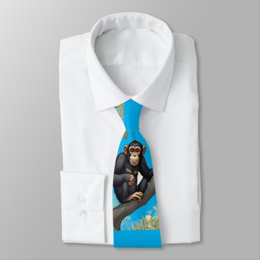 Schattige chimpansee stropdas (Gebonden)