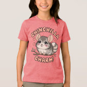 Schattige Chinchilla Charme Tri-Blend Shirt (Voorkant)