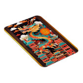 Schattige Chinees Nieuwjaar Dragon Origami FPM2 Magneet (Rechterzijde)