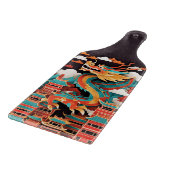 Schattige Chinees Nieuwjaar Dragon Zodiac Verjaard Snijplank (Hoek)