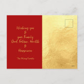 Schattige Chinees Nieuwjaar Paard 2026 PostC2 Feestdagenkaart (Achterkant)