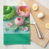 Schattige Chinees Nieuwjaar Slang 2025 KT2 Theedoek (Quarter Fold)