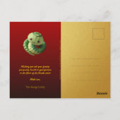 Schattige Chinees Nieuwjaar Slang 2025 + teksten H Briefkaart (Achterkant)