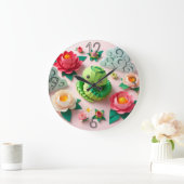 Schattige Chinees Nieuwjaar Snake Origami WC1 Grote Klok (Huis)