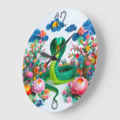 Schattige Chinees Nieuwjaar Snake Origami WC4 Grote Klok (Hoek)