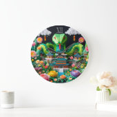 Schattige Chinees Nieuwjaar Snake Origami WC8 Grote Klok (Huis)