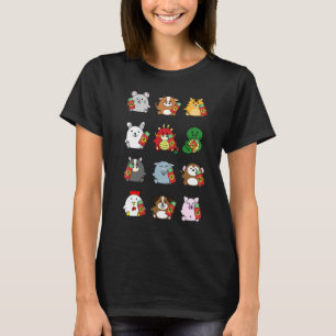 Schattige Chinese Dierkreis Tekens Maan Nieuwjaar T-shirt