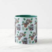 Schattige Chinese Panda's Patroon Monogram Mok (Midden)