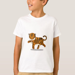Schattige Chinese Zodiak Tijger T-shirt