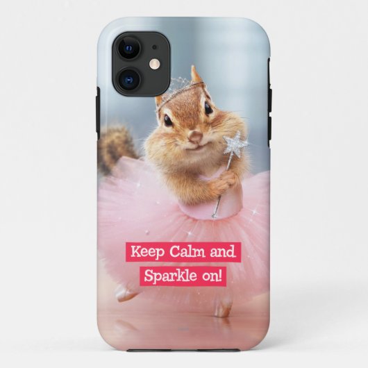 Schattige chipmunk-ballerina in tutu bij dansstudi Case-Mate iPhone case (Achterkant)