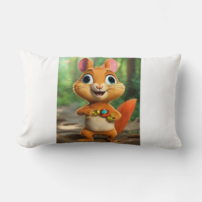 Schattige Chipmunk Forest Baby Pillow Design Kussen (Voorkant)