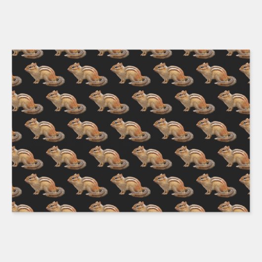 Schattige Chipmunk Gift Wrap Inpakpapier Vel (Voorkant)