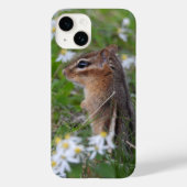 Schattige Chipmunk in bloemen Case-Mate iPhone Case (Achterkant)