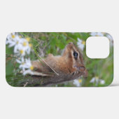 Schattige Chipmunk in bloemen Case-Mate iPhone Case (Achterkant (horizontaal))