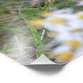 Schattige Chipmunk in bloemen Foto Afdruk (Hoek)