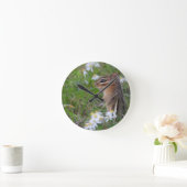 Schattige Chipmunk in bloemen Ronde Klok (Huis)