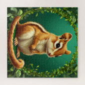 Schattige Chipmunk omgeven door groen Legpuzzel (Horizontaal)