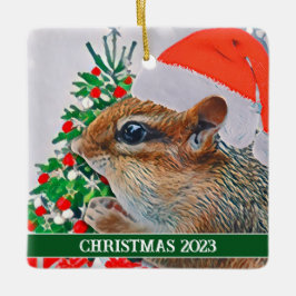 Schattige Chipmunk-Ornament Keramisch Ornament