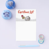 Schattige Chipmunk Zilver en Sneeuw Kerstlijst Flyer (Enkel)