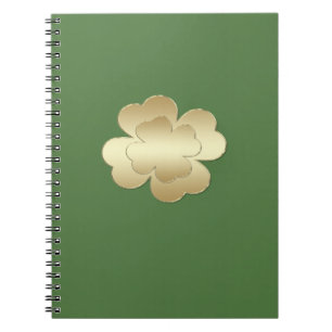 Schattige chique gouden geluksshamrock notitieboek